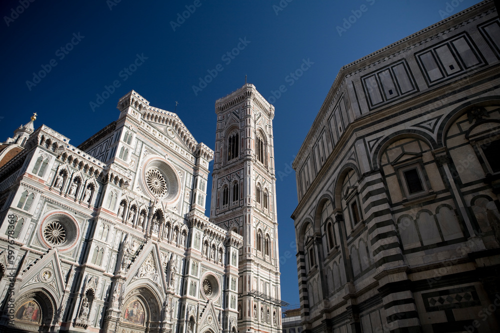 Detailed view - Batistero and Santa Maria de Fiore - Duomo - Florence - Italy