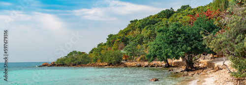 Landscape, sea, southeast asia. Beautiful landscape, Koh Larn island, Pattaya, Thailand.