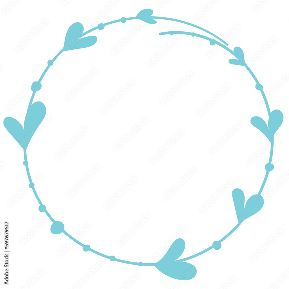 Hand drawn heart frame