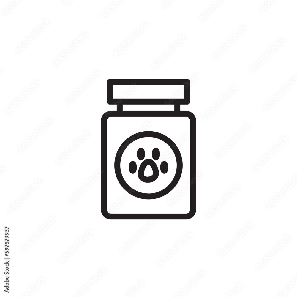 Bottle Dog Food Outline Icon Bottle Dog Food Outline Icon