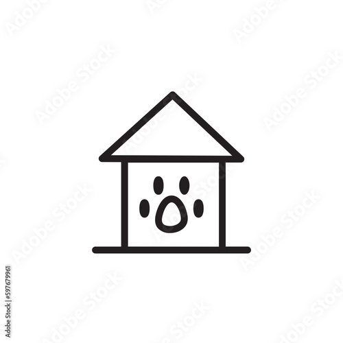 Cage Dog House Outline Icon