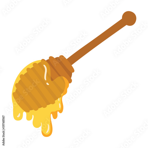 honey dripping from a wooden spoon