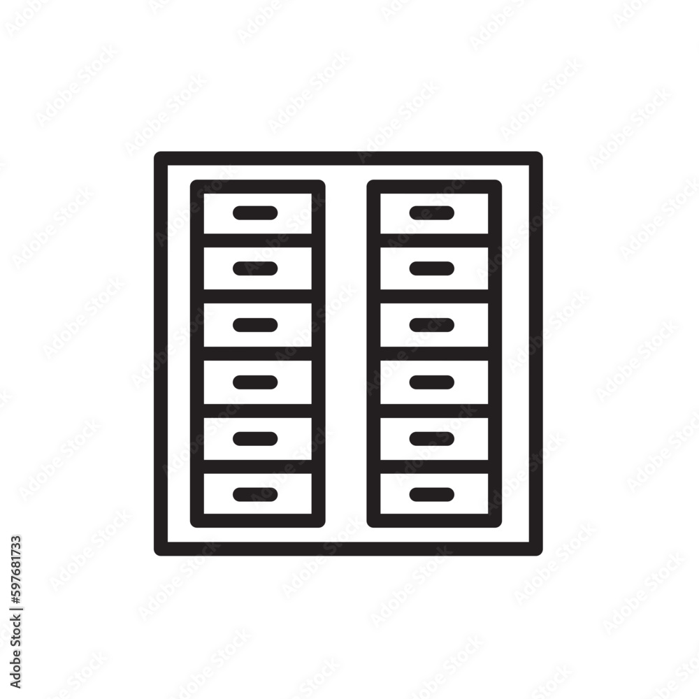 Dressing Furniture Households Outline Icon Dressing Furniture Households Outline Icon