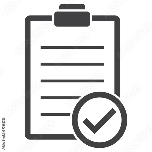 clipboard with check mark icon