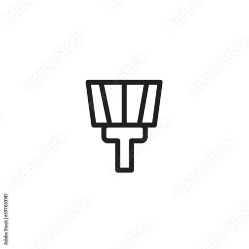 Brush Cleaner Hair Outline Icon