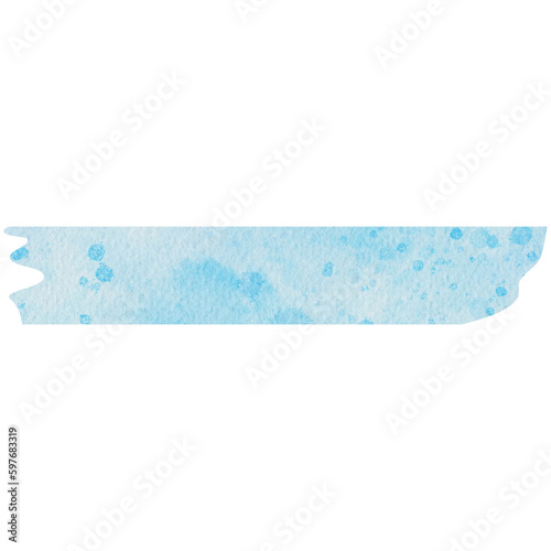 Washi tape blue watercolor