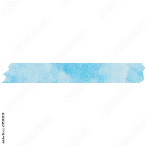 Washi tape blue watercolor