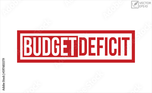 Budget Deficit rubber stamp. Budget Deficit rubber stamp vector illustration on white background.