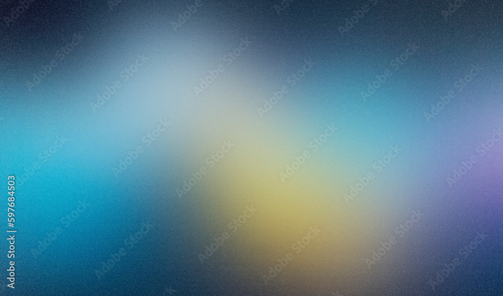 Blue purple yellow grainy gradient background, pastel blurred colors noise texture, banner design