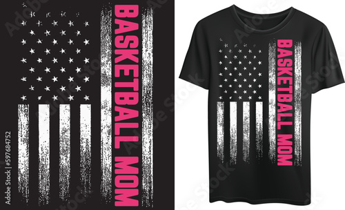 basketball mom Typography Tshirt design, vector, custom tshirt, vintage