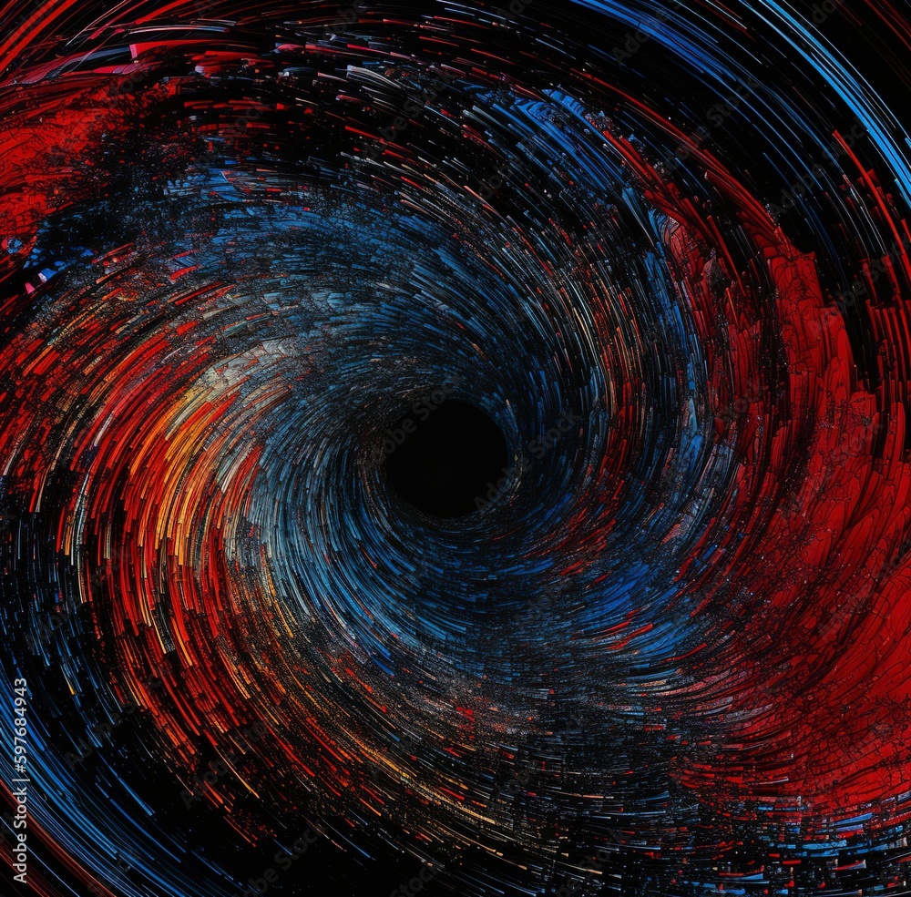 A colorful image of a black hole. Generative AI. A colorful image of a black hole. Generative AI.