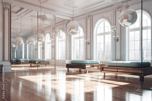 modern Luxury interior, living room decor, generative AI © biswajit