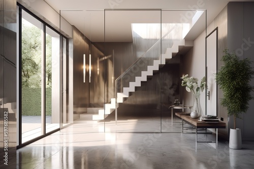modern Luxury interior  living room decor  generative AI