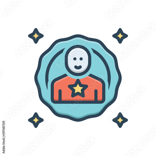 Color illustration icon for exceptional 