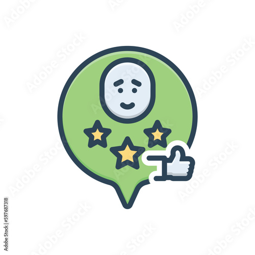 Color illustration icon for satisfactory 