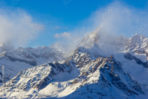 snow cover on mountain in winter © PnPy