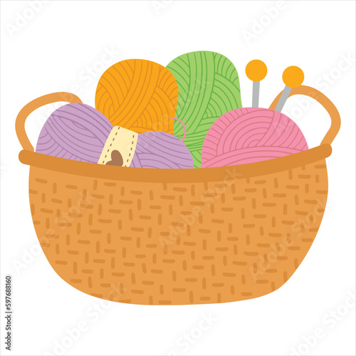 basket of yarn