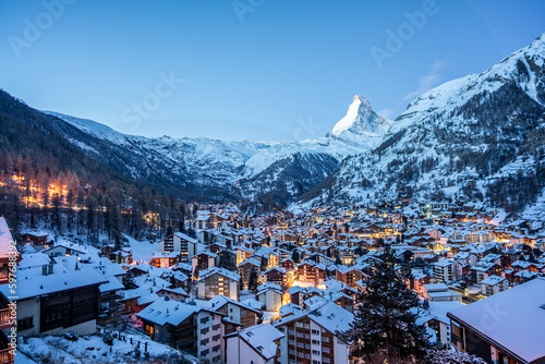 zermatt village view with matterhorn © PnPy