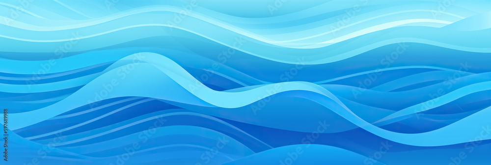 blue wave pattern background banner