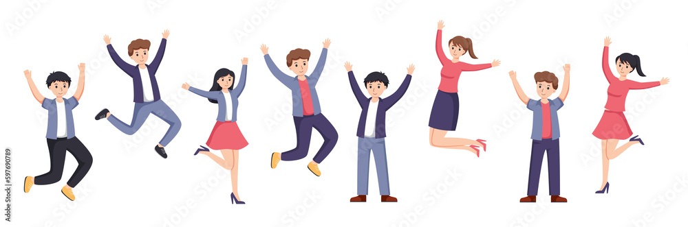 group of people enjoy happy dance movements group of people enjoy happy dance movements