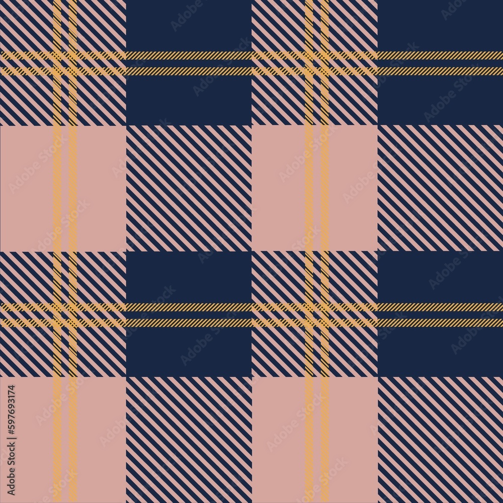 Tartan seamless pattern, pink and blue, can be used in the design. Bedding, curtains, tablecloths