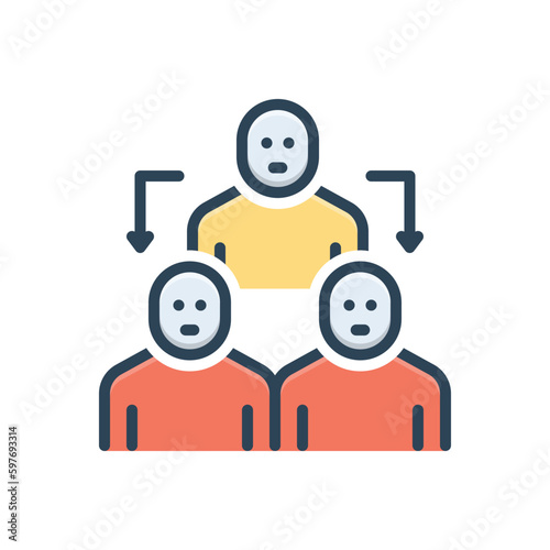 Color illustration icon for representatives 