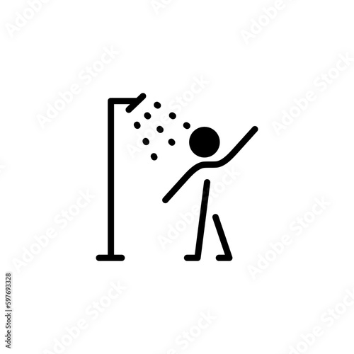 Shower icon vector. hygiene illustration sign. bath symbol. © Denys
