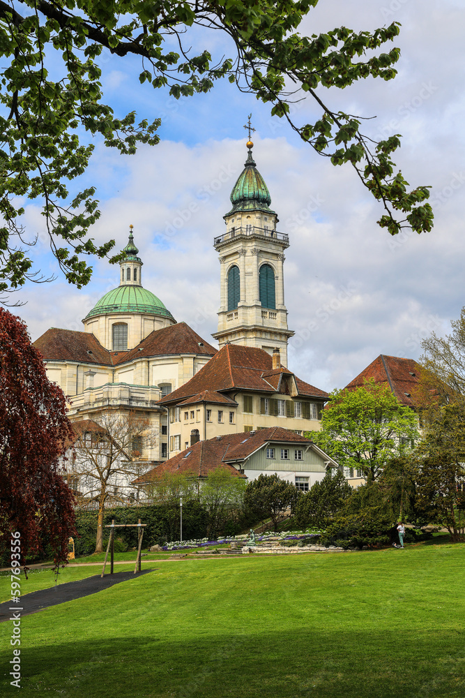 The St. Ursus Cathedral - a Swiss national significance heritage - in Solothurn, Switzerland