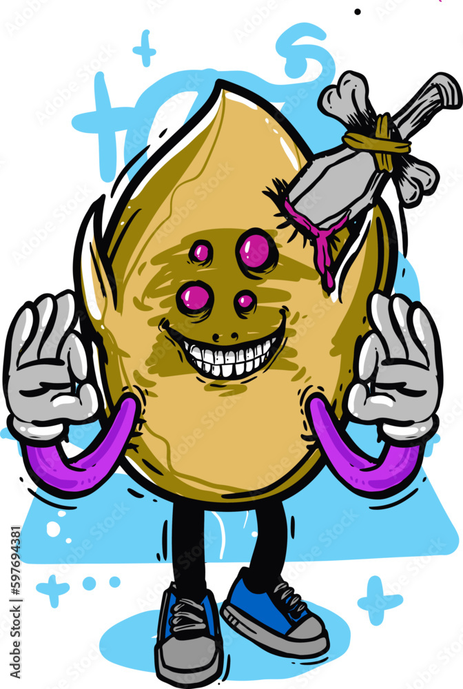 colorful funny and scary Monster illustration colorful funny and scary Monster illustration