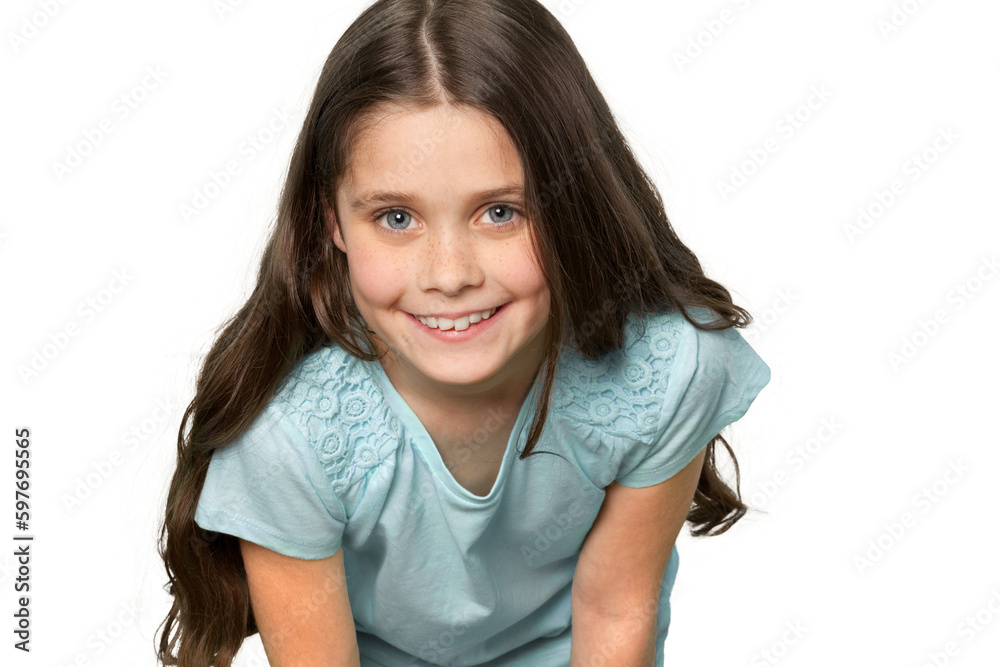 Happy cute smile girl with long hair Happy cute smile girl with long hair