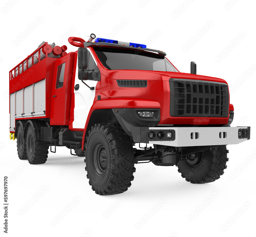 Fire Rescue Truck Isolated Fire Rescue Truck Isolated