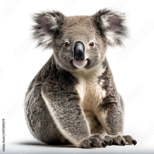 Koala Full Body on White Background - Made with Generative AI