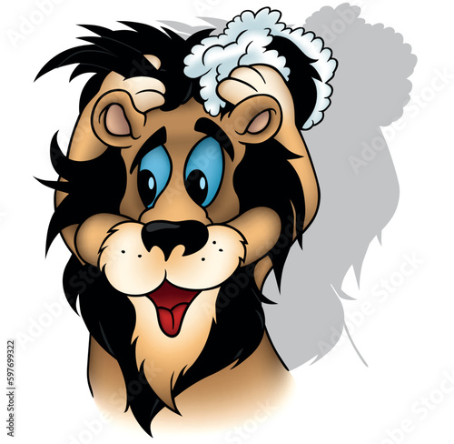 Lion with a Black Mane and ...