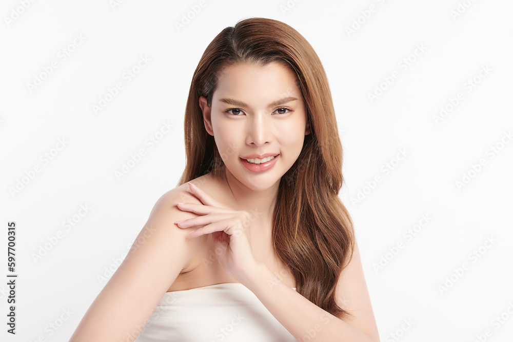 Beautiful young asian woman with clean fresh skin on white background, Face care, Facial treatment, Cosmetology, beauty and spa, Asian women portrait. Beautiful young asian woman with clean fresh skin on white background, Face care, Facial treatment, Cosmetology, beauty and spa, Asian women portrait.