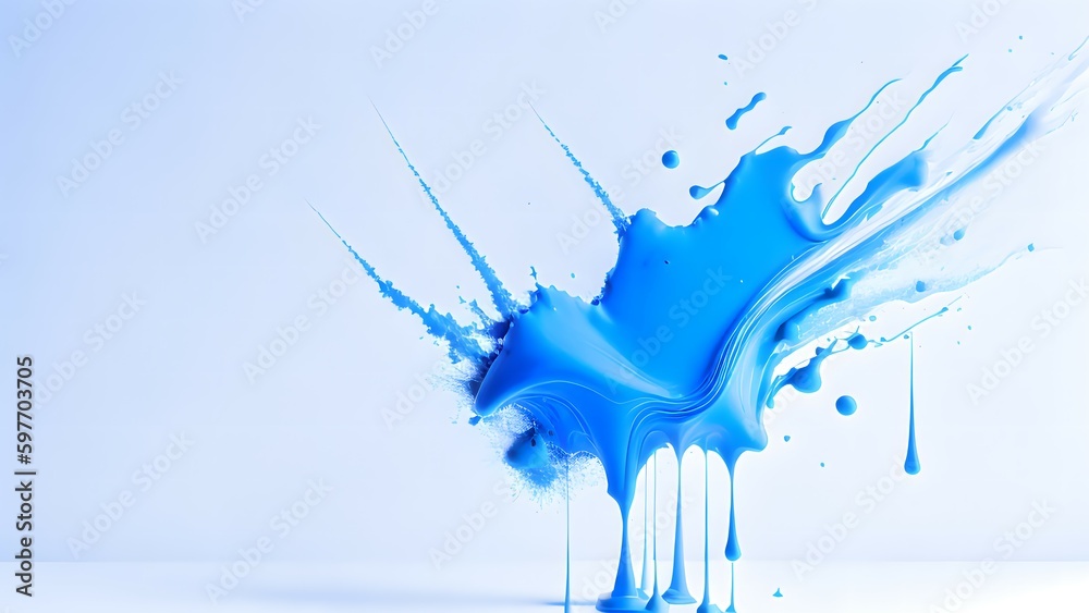 Obraz premium Blue liquid splashes