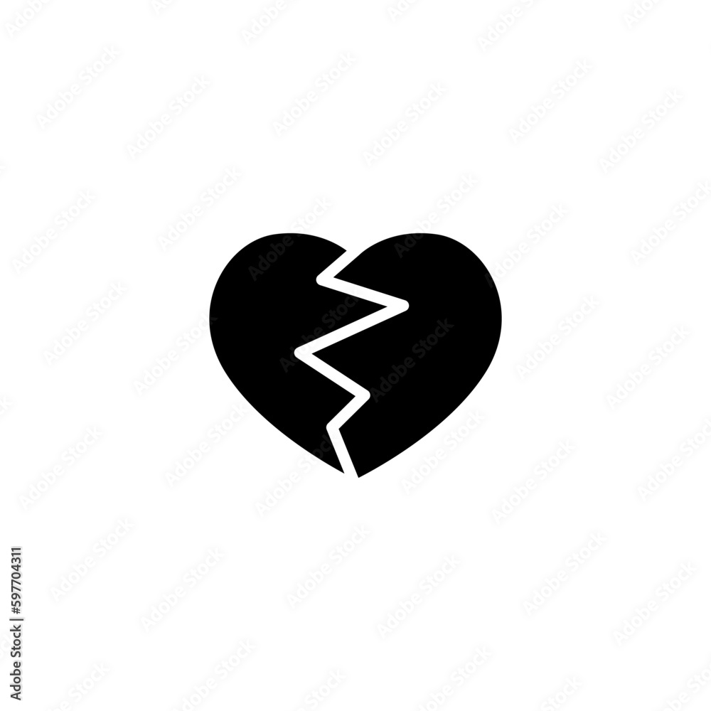 Broken heart icon