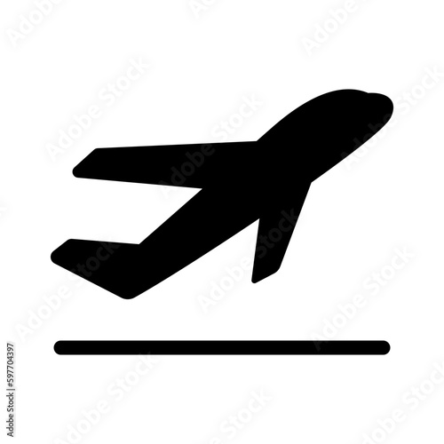 Airplane take off icon