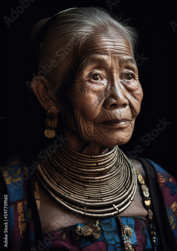  Tribal Woman Portrait-Generative AI