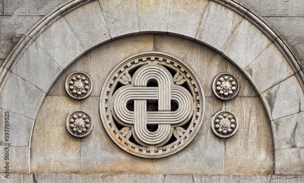 Obraz premium carved stone at the synagogue 