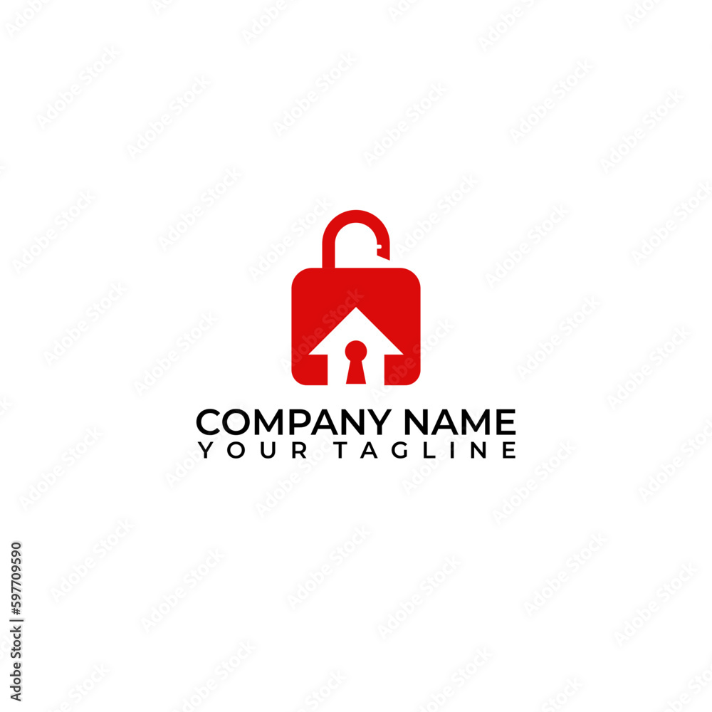 Home Security Logo vector template.