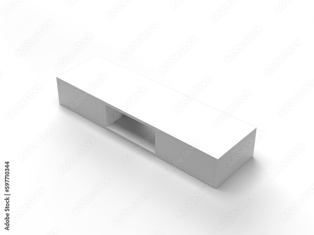 Table with texture 3d rendering on white background Table with texture 3d rendering on white background