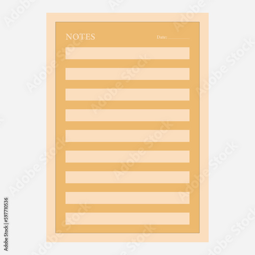 Weekly Daily planning note sheet design template © Shahsoft Production