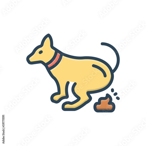 Color illustration icon for crap 
