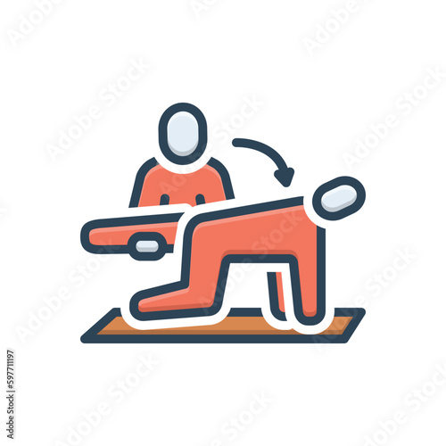 Color illustration icon for occupational 
