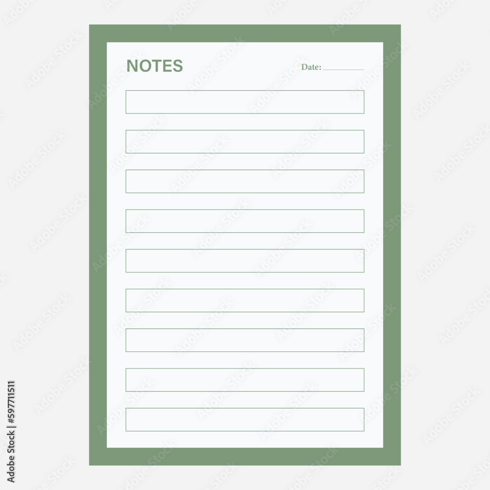 Weekly Daily planning note sheet design template Weekly Daily planning note sheet design template