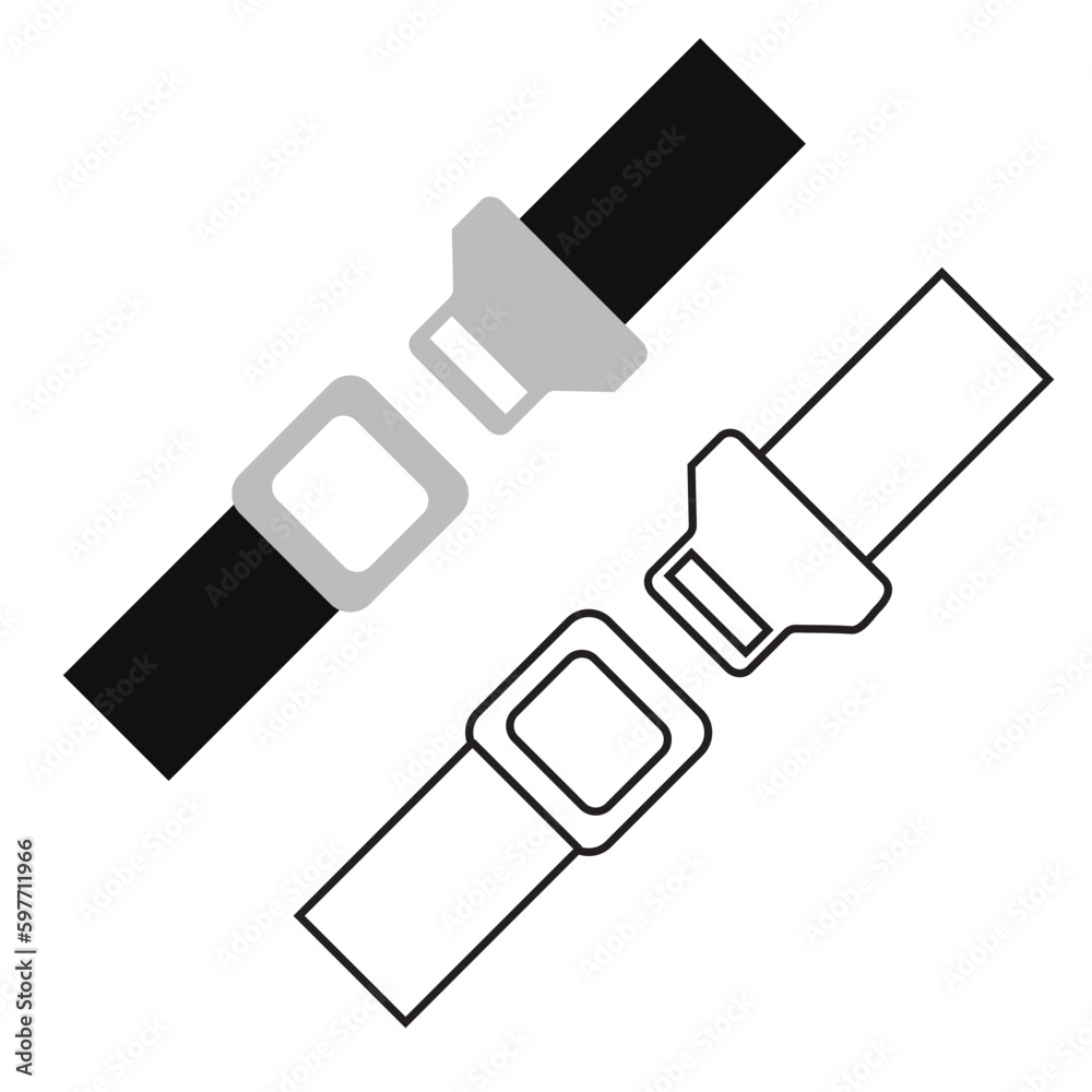 Seat belt icon. Safety element set line and background vector ilustration. Seat belt icon. Safety element set line and background vector ilustration.
