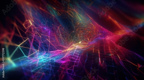 abstract background with glowing lights . generative AI