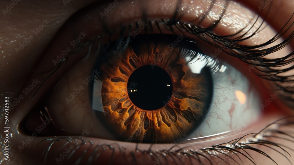 Human eye close up . generative AI