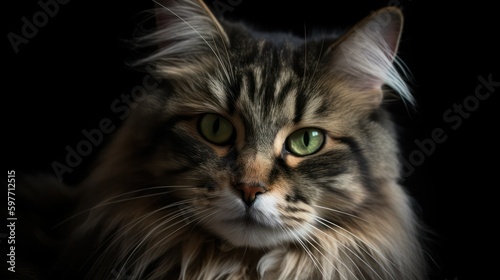 Portrait of a beautiful cat . generative AI