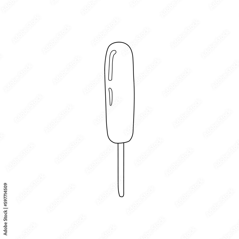hand drawn vector illustration ice cream popsicle hand drawn vector illustration ice cream popsicle